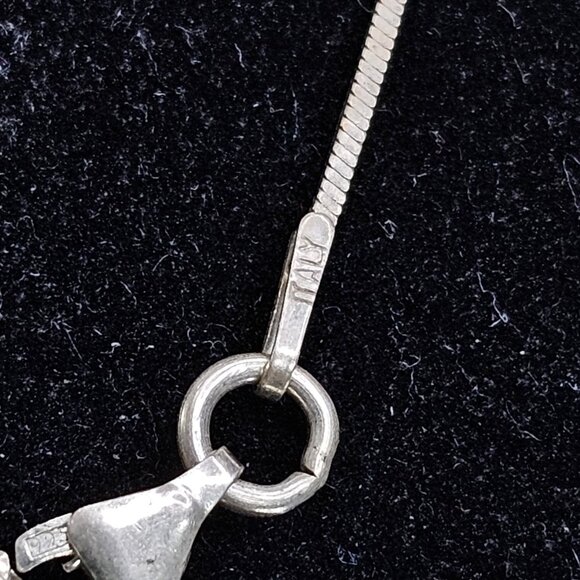 925 Silver Box 16" Necklace Stamped Italy MJI (Marilena Jewellery Import) - Picture 6 of 7